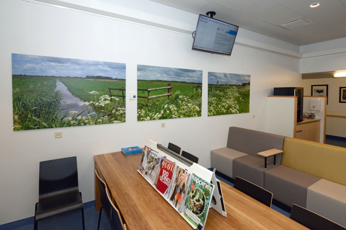 Fotopanelen wandfoto wachtkamer LUMC